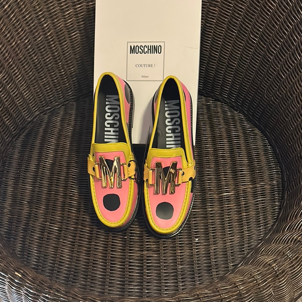 Moschino Women’s Vibrant Pink and Yellow Dress Shoes